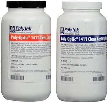 Polytek Poly-Optic 1411 Clear Casting Resin (3.8lb Kit)