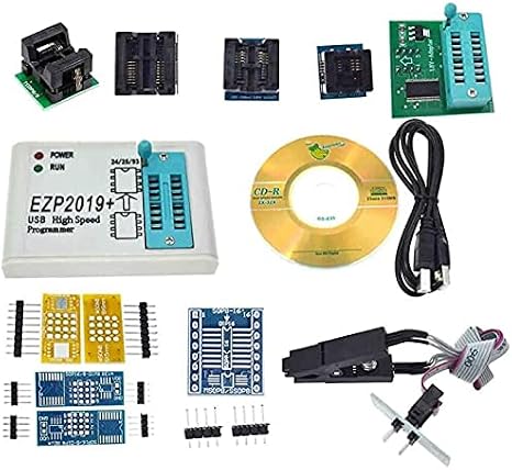 EZP2019 High Speed USB SPI Programmer Tested Base Support for Block 24 EEPROM, for 25 Flash 93 EEPROM (EZP2019 12ADAPTER)