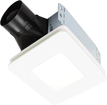 Broan-NuTone Bathroom Exhaust Fan with LED Light Easy Retrofit Without Attic Access, Quiet 0.9 Sones, Effective Ventilation at 60 CFM ENERGY STAR Certified Moisture and Odor Control