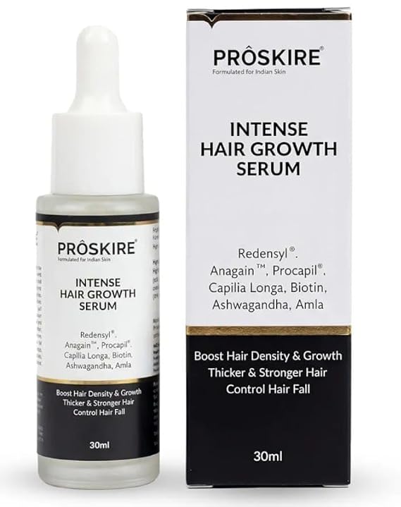 PROSK.IR.E Intense Hair Growth Serum 30ml | Redensyl, Anagain, Procapil, Biotin & Amla | Anti Hair Fall Treatment | Boost Hair Growth, Thickness & Density | Stronger, Healthier Hair for Men & Women