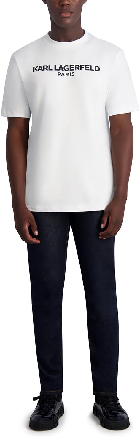Karl Lagerfeld Men's Leather Pocket Exposed Zipper Pant