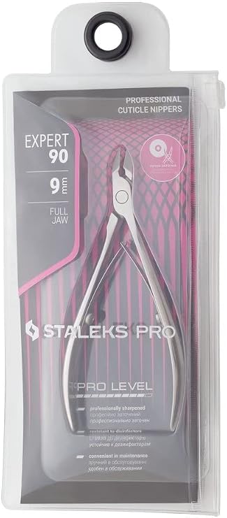 STALEKS PRO Expert 90 Professional Cuticle Nippers, 9 mm