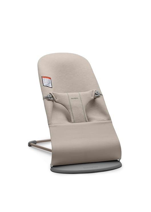 BabyBjorn Bouncer Bliss, 3D Jersey, Sand Gray