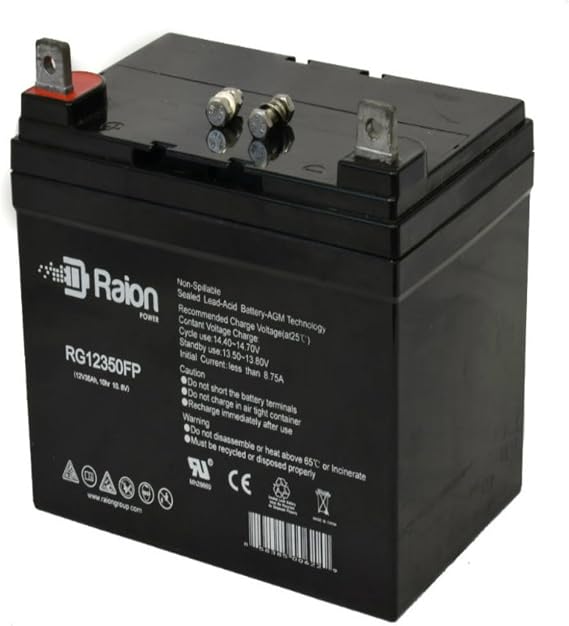 Raion Power 12V 35Ah Replacement Lawn Mower AGM Battery for Scag Power Equipment STG-Series - 1 Pack
