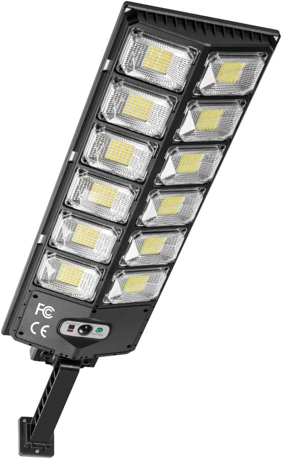 KEPEAK Solar Lights Outdoor, Street Lights Outdoor with Motion Sensor, IP65 Waterproof Dusk to Dawn Solar Security Flood Lights with Remote Control for Yard, Entryway Garage, Porch