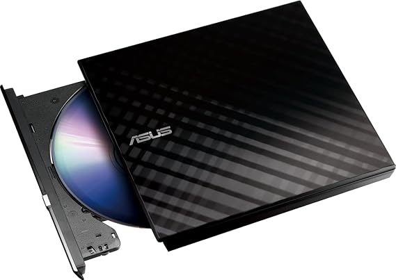 ASUS Sdrw-08D2S-U Lite - Portable 8X DVD Printer with M-Disc Support for Compatible Lifetime Data Backup for Windows And Mac Os, Black