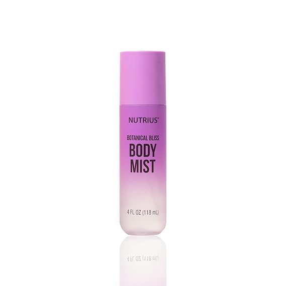 Nutrius Body Mist for Women, Botanical Bliss Scent, Hydrating Fragrance Body Spray with Botanical Extracts & Essential Oils, Natural Daily Fragrance, Vegan, Cruelty Free, 4 fl oz