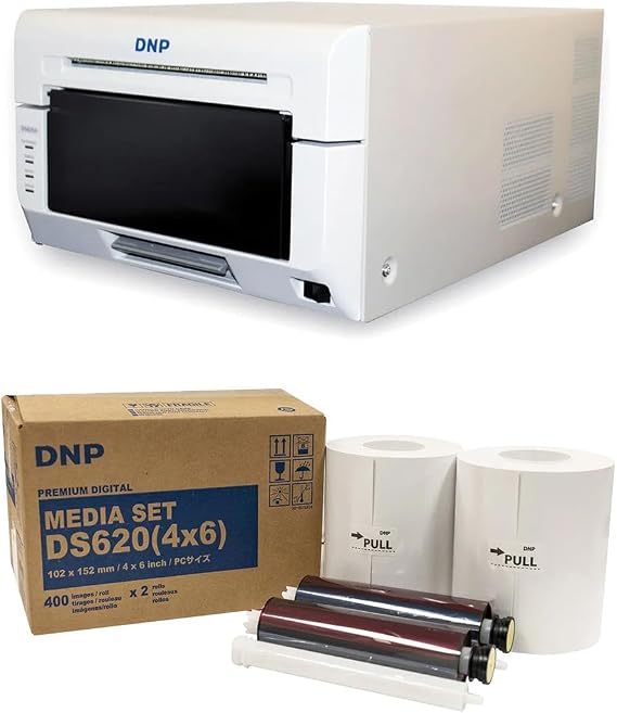 DS620A Dye Sub Professional Photo Printer, Bundle with 4x6 Dye Sub Me