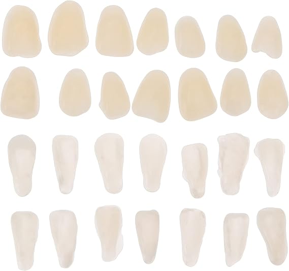 Healifty 100PCS/ Set Temporary Tooth Repair Kit Teeth Veneer Repair Kit Tooth Filler Kit Dental Temporary Crown for Fix Filling The Missing Broken Tooth Dental Gaps