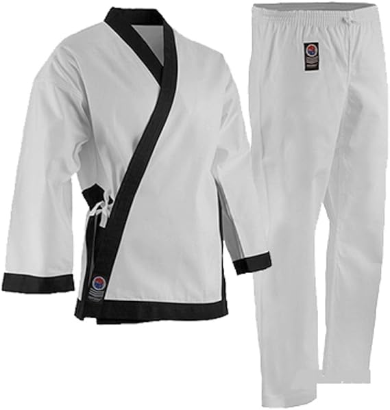 PROFORCE 8oz Medium Weight Tang Soo Do Uniform - Black - Size 3 (5'4" / 150lbs)