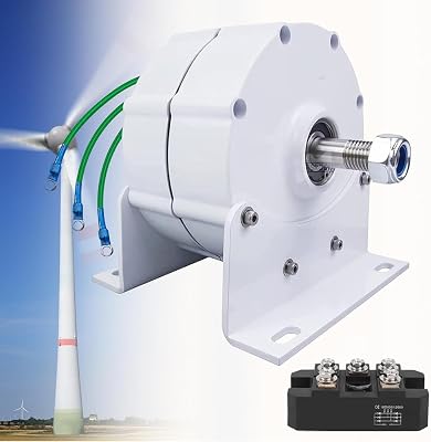 12000W Low RPM Permanent Magnet Generator 12V 24V 48V 120V 220V, Free Energy Gearless Permanent Magnet Generator Motor DIY for Wind Turbine Water TurbineSize:220V