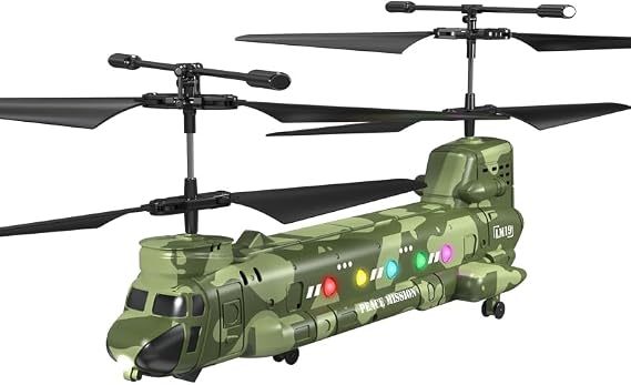 OBEST LM19-D Chinook RC Helicopter,Remote Control Military Helicopter,Twin-Propeller with Altitude Hold,One Key take Off/Landing,Army RC Toys for Military Fans