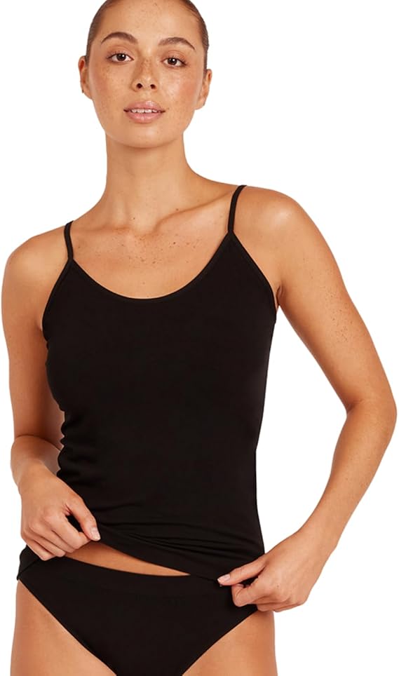 Boody Womens Base Layer Cami Top - Seamfree Scoop Neck Camisole, Ultra-Soft Bamboo Viscose, Lightweight Fit