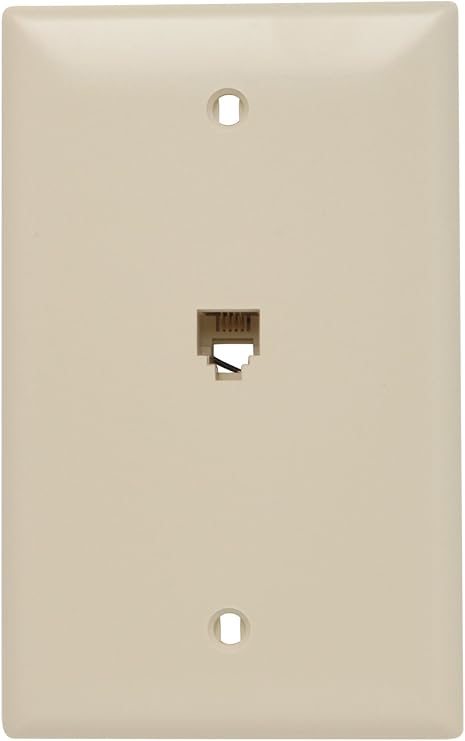 Legrand - OnQ TPTE1I Premolded Voice/Video Wall Plate, Ivory