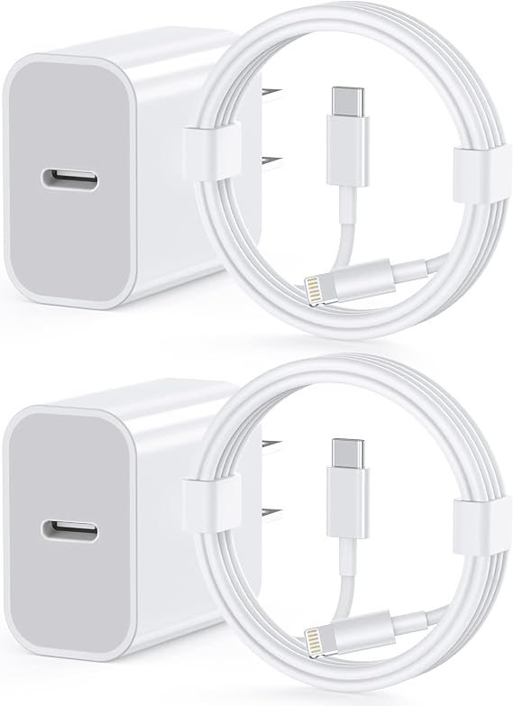 iPhone 14 13 12 11 Fast Charger [Apple MFi Certified] 2Pack PD USB C Wall Charger Type C Power Adapter Lightning Cable Cord Compatible with Apple iPhone 14/13 Pro/13/12/11/11Pro Max/XS/XR/X/8/SE/iPad