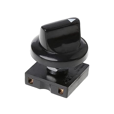 Black Fan Rotary Switch 4 Position 3 Speed Selector Switch Governor with Button Fan Speed Governor Fan Isolator Switch and Professional Ceiling Fan Wall Controls