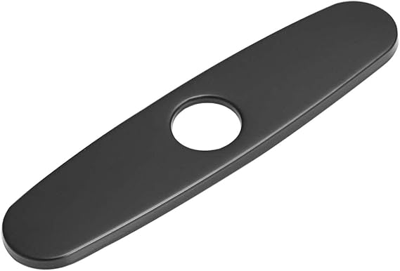 Fapully 10 Inch Sink Hole Cover,Black Faucet Deck Plate Escutcheon Plate