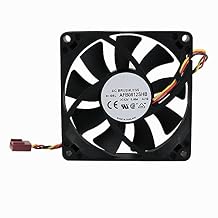 TwinkleBay 80x15mm Cooling Fan, Replace AFB0812SHB DC Brushless Cooling Fan, 80mm by 80mm by 15mm with TX3 Connector (DC12V 0.4A)