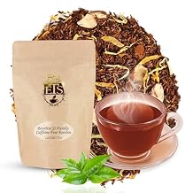 English Tea Store Bourbon St Vanilla Rooibos Caffeine Free Loose Leaf Tea Pouches - 16oz | Smooth South African Rooibos with Sweet Vanilla & Cinnamon Spice | Enjoy Hot Iced or as Rooibos Latte