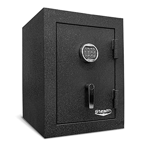 Stealth Essential Home Safe EHS4 High Security Electronic Lock 30 Minute Fire 24x18x20 Black