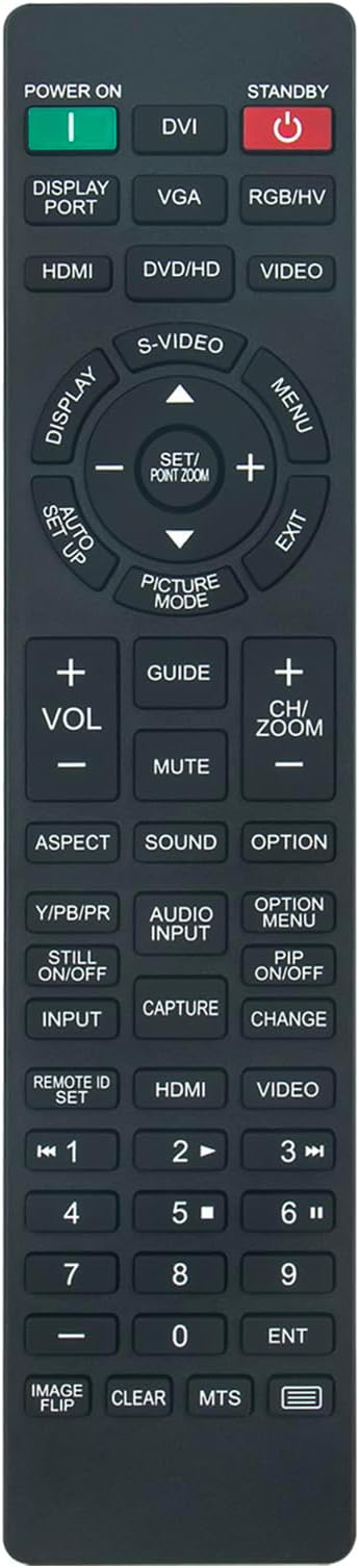 RU-M117 RU-M121 Replacement Remote Control fit for NEC LCD TC V3232 V422 V462 V463 V551 V651 X401SX461S X462S X551S X551UN X552S M491-L1 P401 P402 P461 P521 V22 V323-2