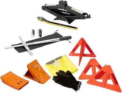 Modern Spare Tire Changing Kit for Toyota Corolla Cross Proprietary Scissor Jack Design with Toyota-Specific Jack Head & High-Leverage Cross-Wrench System for Easy Storage