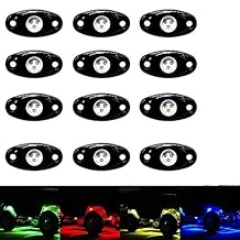 OPP ULITE RGB Led Rock Lights 12Pods, APP Control Rock Light Kit, DIY Color Timing Music Flashing Mode, Interior Underglow Lights for Jeep Offroad Trucks UTV SUV ATV Motorcycle Boats