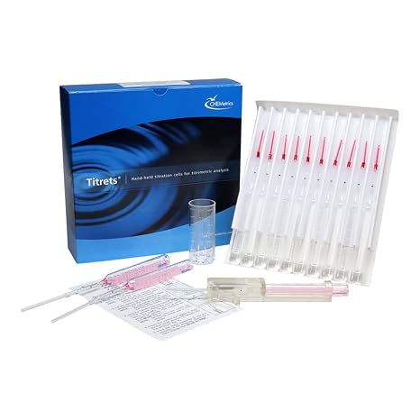 CHEMetrics K-4520 Total Hardness Titrets Kit, 20-200 ppm Range as CaCO3, 20 ppm MDL