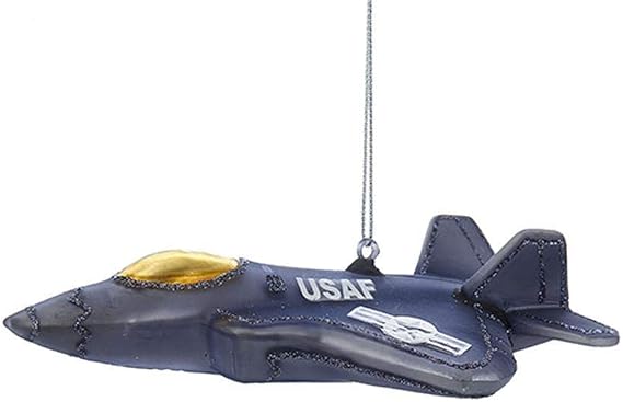 U.S. Air ForceTM Fighter Plane Glass Christmas Ornament