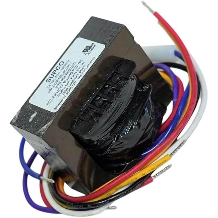 SXT101 40VA HVAC Transformer 120208240 Volts x 2.51224 Volt Foot Mount Compatible with Supco 4032F, 50355, UEI UET101