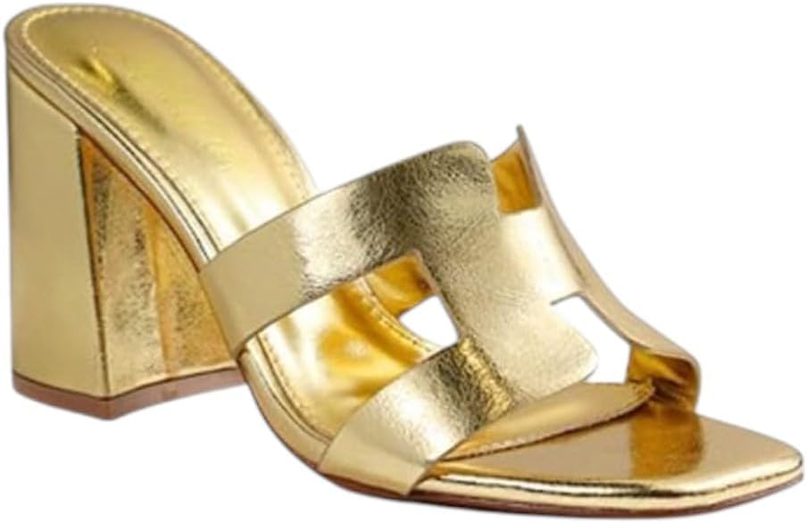 Liliana Women Chunky heel Slip On Heeled Sandals