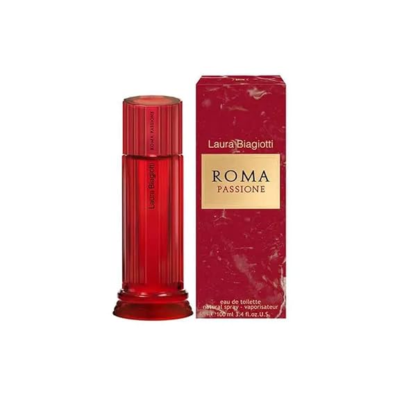 Laura Biagiotti Roma Passione for Women - Floral Fruity Scent - Open with Black Currant, Pink Grapefruit and Italian Mandarin - Perfect for Date Night or Evening Out - 3.4 oz EDT Spray