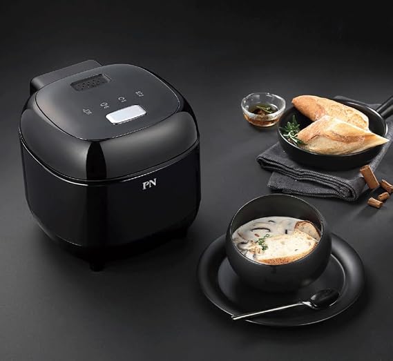 PN Poongnyun Micom Mono Electric Rice Cooker, Black, 3 Servings, ETL Certified