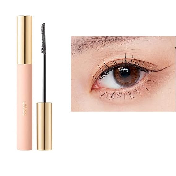 1 PC Ukiss Lengthening Curling Mascara Long Lasting Mascara, Natural Black/Brown Smudge Proof Water Proof Mascara (Lengthening Black, 5g)