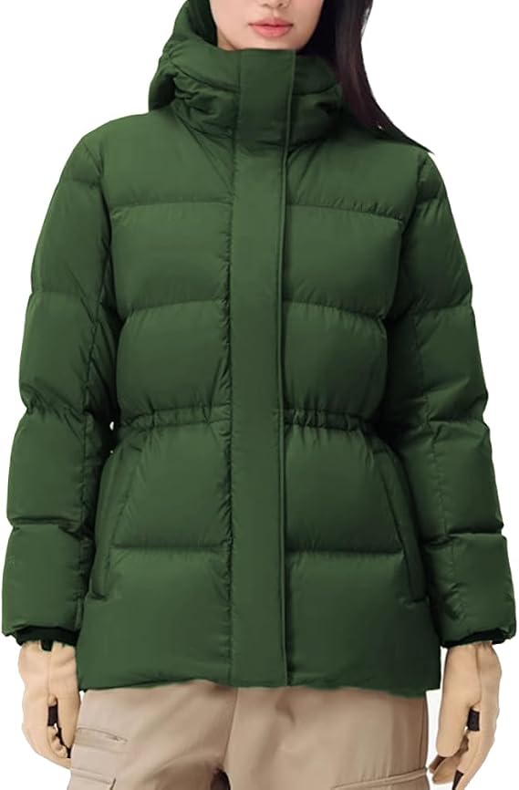 Women's Winter Coats Quilted Puffer Jacket Warm Snow Coat with Removable Hood