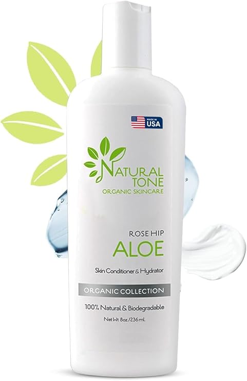 Natural Tone Organic Skincare Rose Hip Aloe Lotion, 236ml