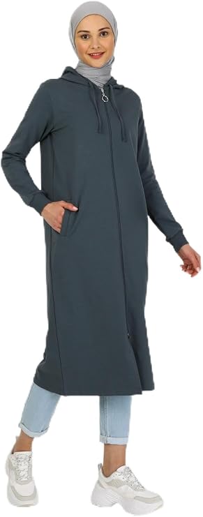 Modanisa Gray - Unlined - Topcoat - Refka