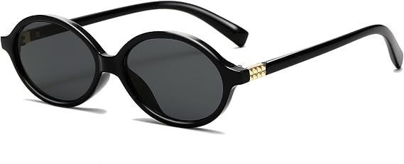 Breaksun Retro Oval Sunglasses for Women Men Trendy Round Sunnies 90s Vintage Style