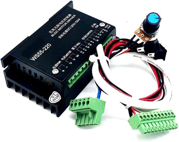 WS55-220 DC Motor Driver Controller 48V 500W CNC Brushless Spindle BLDC Motor Driver Controller 20000RPM