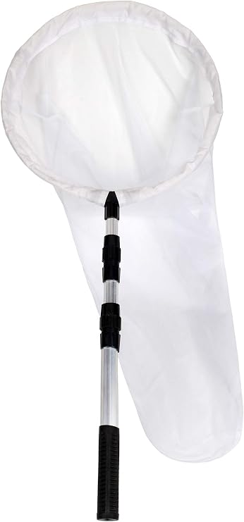 Insect and Butterfly Net with 12" Ring, 24" Net Depth, Handle Extends to 36 Inches