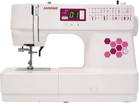 Janome Sewing Machine, White, W16 x H12 x D 7