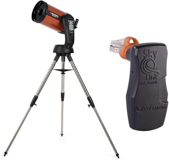 Celestron Nexstar 8SE 203mm f/10 Schmidt-Cassegrain GoTo Telescope with Skyportal Wi-Fi Kit, Kellner, Black/Red