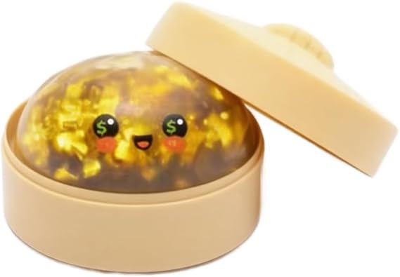 Golden Ticket Edition Dumpling Squishy, Dumpling Squishy with Box, Squeeze Balls Stress Relief Sensory for Holiday & Birthday Gifts (Golden Ticket)