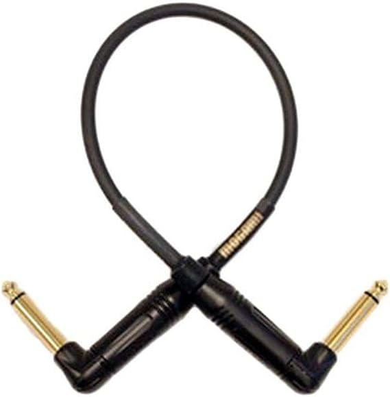 Mogami Gold Instrument RR Right Angle to Right Angle 0.5 Electric Guitar Instrument Cable 1/4 Inch TS to TS Electric Guitar Cable 0.5ft, Right Angle Connectors, OFC Core, Anti-Noise Pro Audio Quality