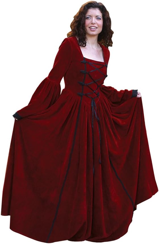 Museum Replicas Renaissance Costume - Scarlet Dream Velvet Dress
