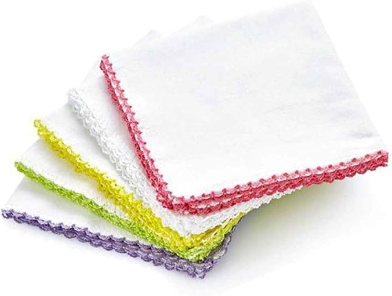 Babyjem Combed Cotton Mouth Cloth (White, 20x20cm, 10s)