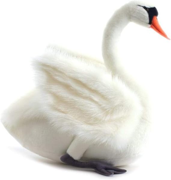 Hansa Swan Plush, White