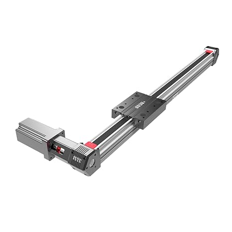 FUYU FPB50 Linear Stage Linear Motion Guide Belt Drive Linear Actuator Table Nema 23 Stepper Servo Motor for CNC[100mm Stroke Work Size]