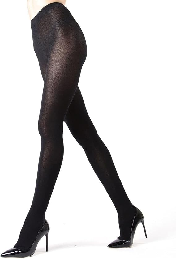 MeMoi Brooklyn Flat Knit Cotton Tights for Women, Cozy and Stretchy Soft Sweater Tights - Sizes XS to 5x-6x