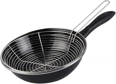 Megafesa 01102881 - Deep Frying pan, 26cm, Black Colour